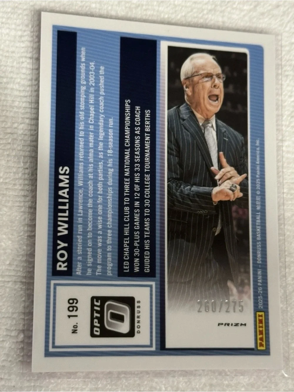 2025-26 Panini Donruss - Optic Roy Williams #199 Pink Velocity Prizm /275